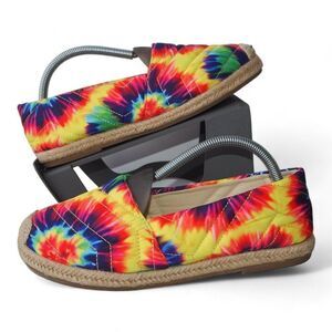 Yoki Juno Rainbow Tie Dye Espadrille Slip-on Flat Shoes Women's 9.5-10